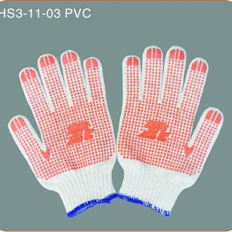Găng tay len chấm PVC